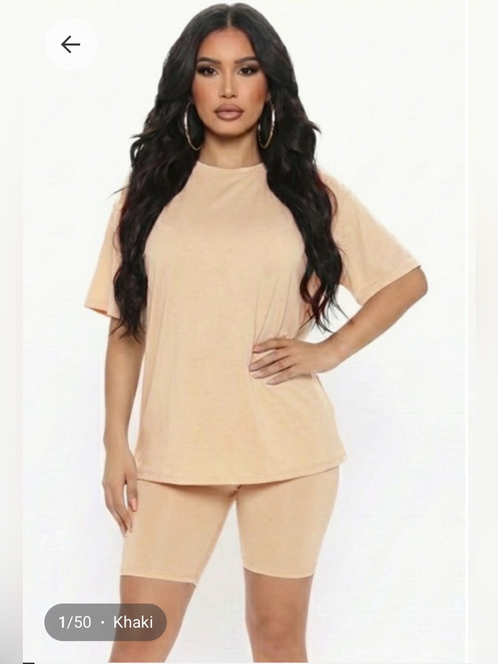 Everyday Relaxed Shorts Set in Khaki